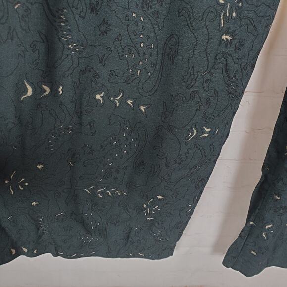 Donna Jessica Animal Print Pull On Pants Size 3 Lg Lagenlook Art to Wear USA - Picture 9 of 13